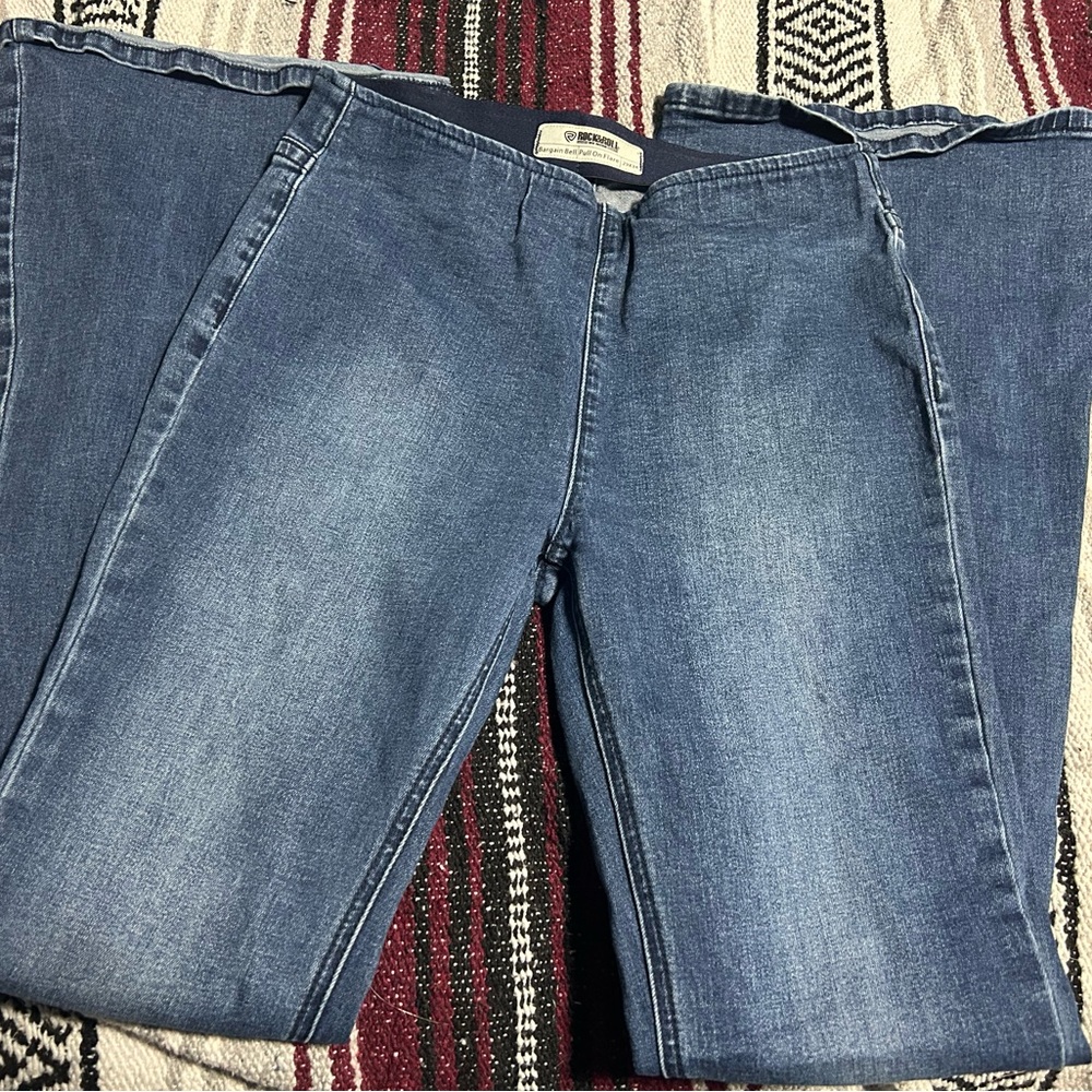 Rock and roll denim pull on flare 29x34